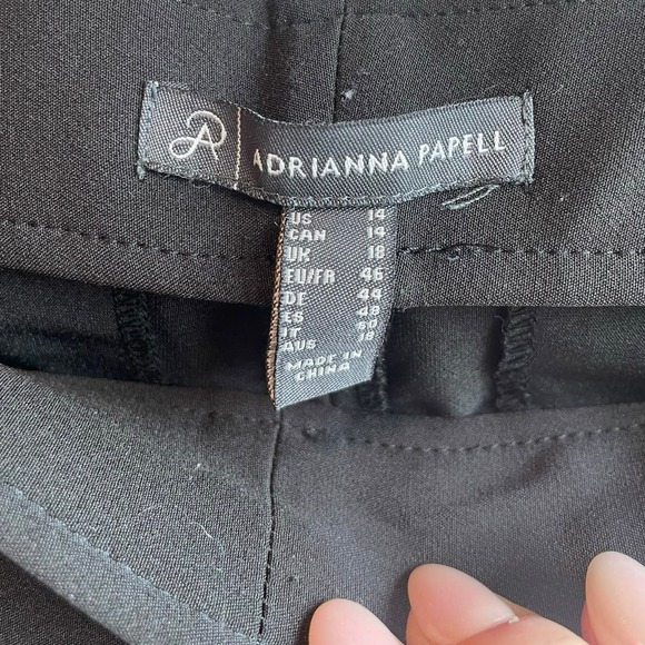 Adrianna Papell Black Dress Pants Size 14 - Picture 3 of 5